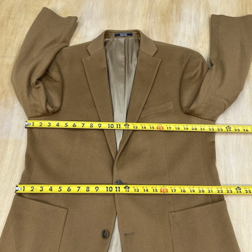 Arnold Brant Cashmere Blazer Jacket Sport Coat Mens 44L Long Golden Brown